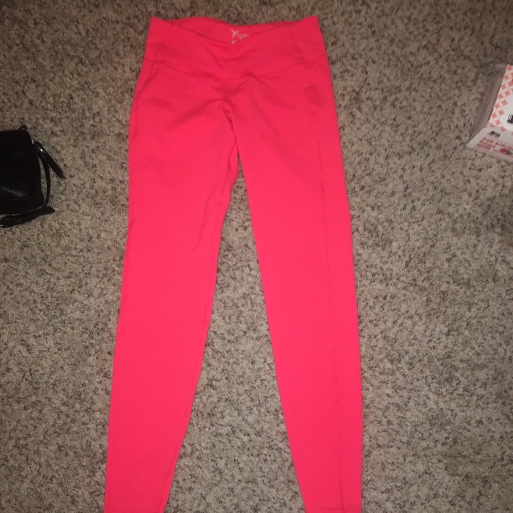 Bright red athletic pants!